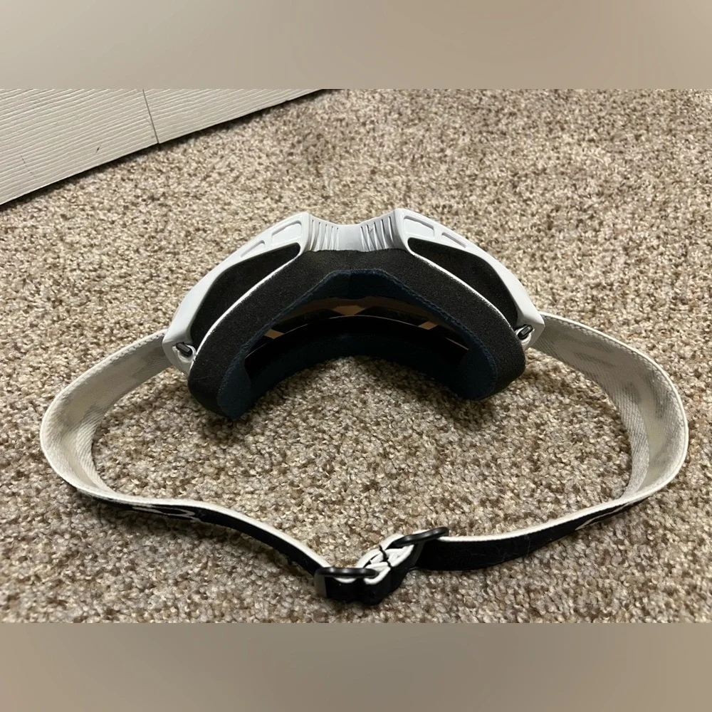 SPY White Ski Goggles with Brown/Tinted Lenses